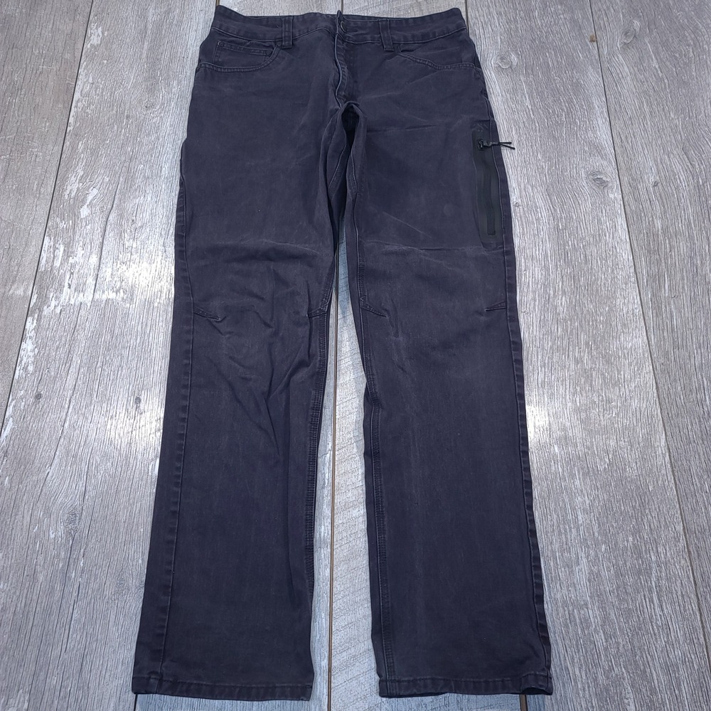Foehn Technical Pants Mens 32x30 Black Articulated Knee Climbing Stretch Twill
